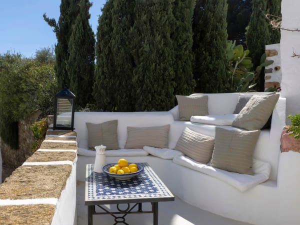 The beautiful little terrace accessed from the main floor's communal areas.